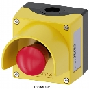 SIEMENS 3SU1801-0NA00-2AC2 SKŘÍŇKA S STOP TLAČ. 40MM OCHR. LÍMCEM ŽLUTÝ KRYT PLASTOVÁ IP66 1R