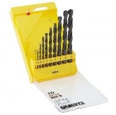 DEWALT SADA VRTÁKŮ 10-DÍL. DT5911, DO KOVU HSS-R DIN 338, 1-10MM