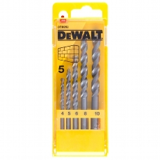 DEWALT SADA VRTÁKŮ 5-DÍL. DT6952, DO BETONU, VÁLC. STOPKA, 4-10MM