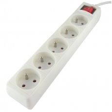 BC PŘÍVOD PRODLUŽOVACÍ TRIXLINE 5 ZÁS. 5M 250V 10A MAX. 2300W H05W-F3G 1 MM VYPÍNAČ