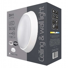 EMOS SVÍTIDLO LED 14W 1000LM 4000K IP54 PŘISAZ. KRUH ČERNÁ/BÍLÁ ZM3230