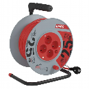 Prodlužovací kabel na bubnu EMOS P19425 25m 4xzás. 230V/16A PVC červená